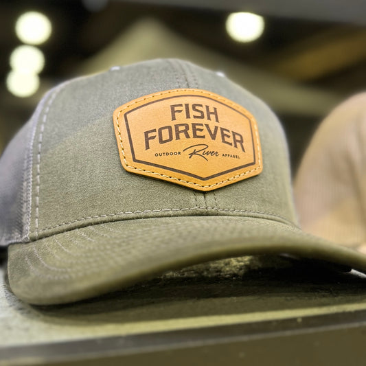 Fish Forever Leather Patch/Hawthorne