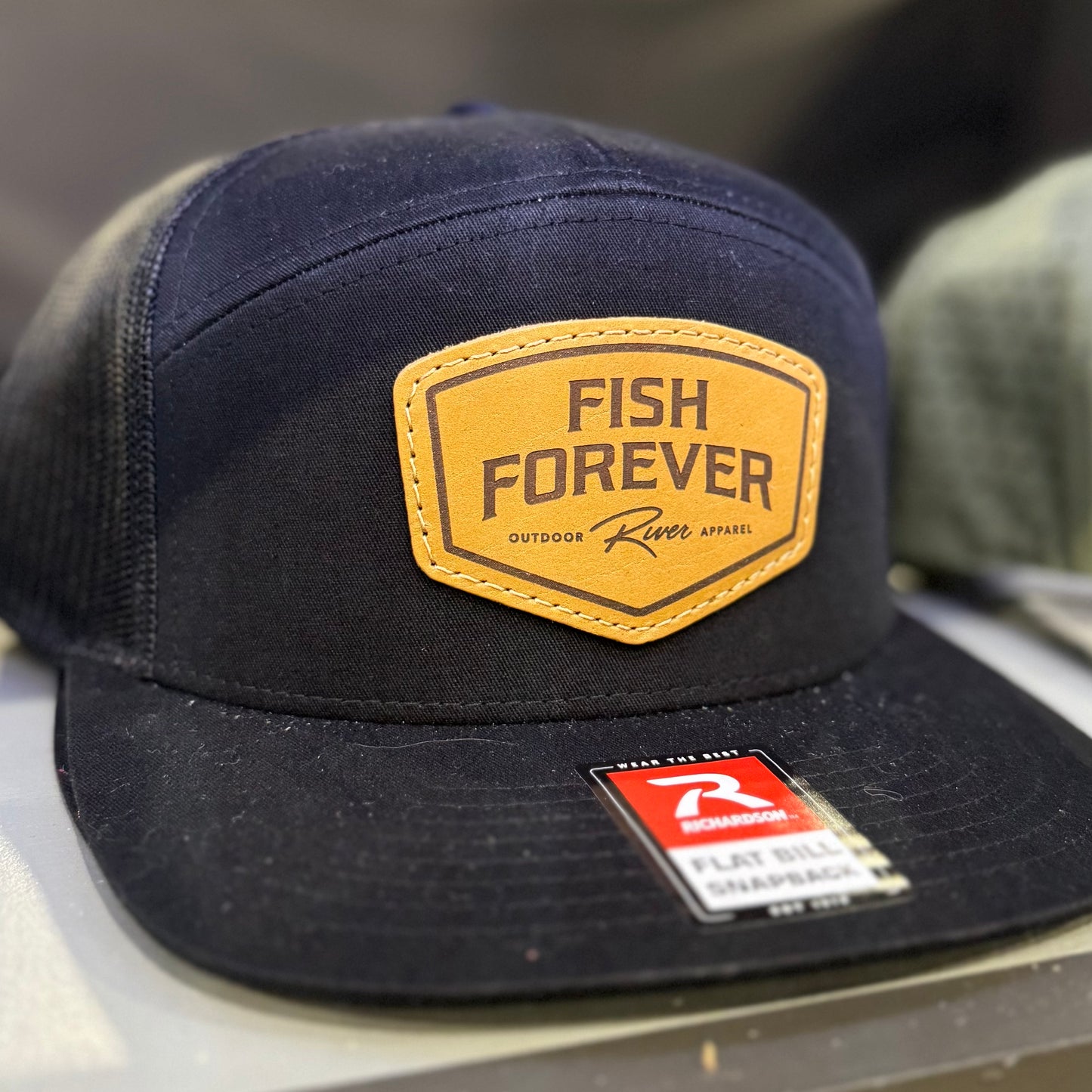Black Hat Leather Patch